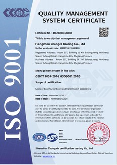 ISO9001 HANGZHOU CHANGER BEARING ISO9001 HANGZHOU CHANGER BEARING